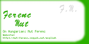 ferenc mut business card